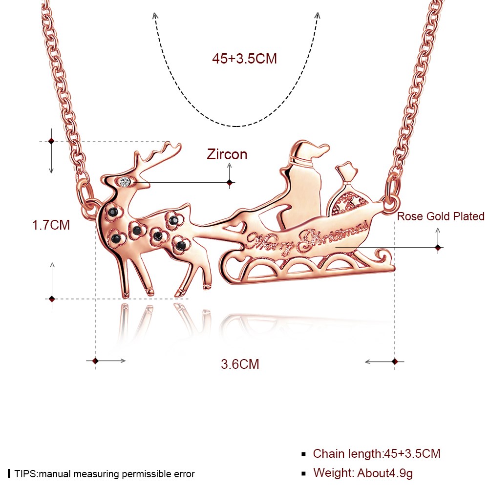 INALIS-Womens-Sweet-Christmas-Gift-Santa-in-Sleigh-Reindeer-Zircon-Necklace-1225095