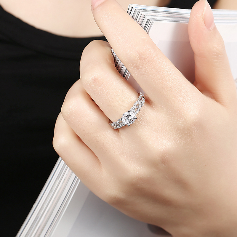 INALIS-925-Sterling-Silver-Women-Wedding-Ring-Elegant-Woven-Shape-Gemstone-Anallergic-Gift-1191320