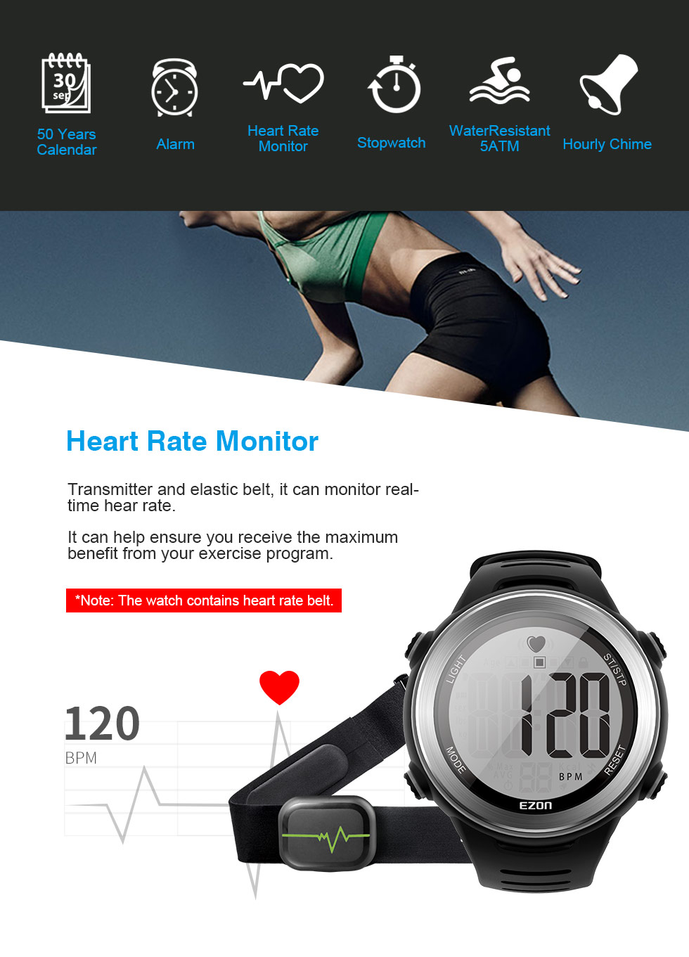 EZON-T007-Men-Watch-Heart-Rate-Monitor-50M-Waterproof-Gym-Hiking-Outdoor-Digital-Watch-1268430