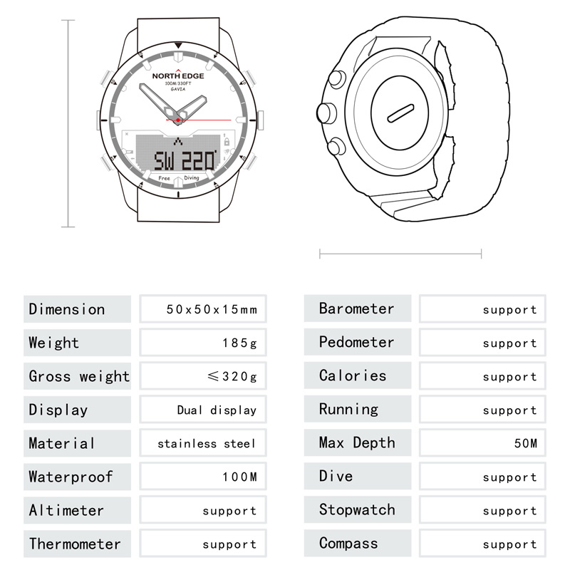 NORTH-EDGE-Digital-50M-Dive-Watches-Men-Altimeter-Compass-LED-Sport-Smart-Watch-1361917