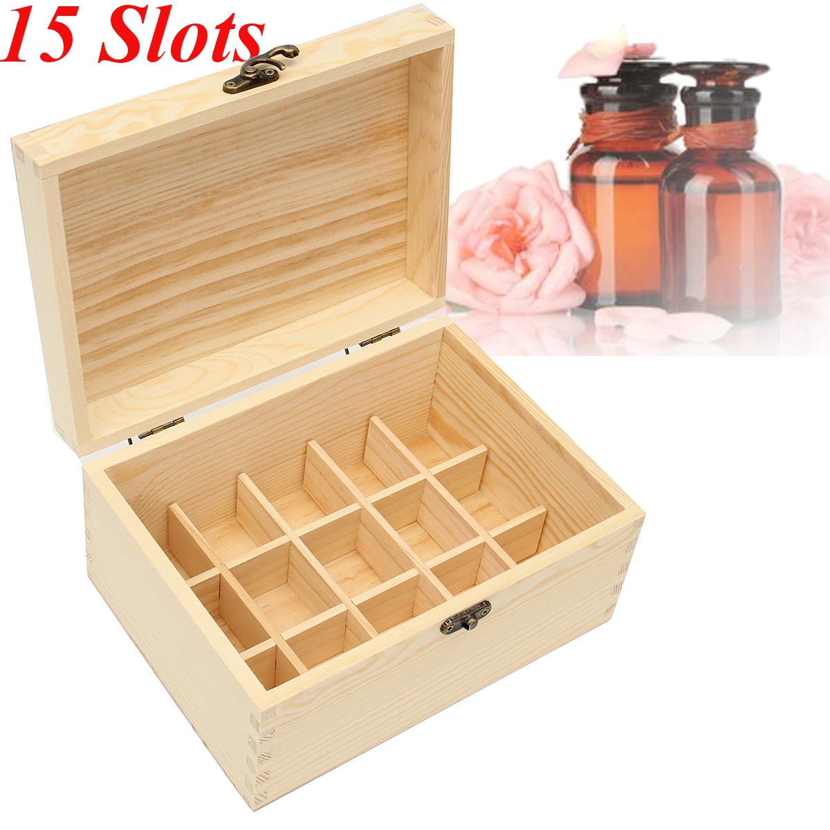 15-Grids-Natural-Wood-Box-Essential-Oils-Storage-Anti-evaporation-Box-Case-1116403