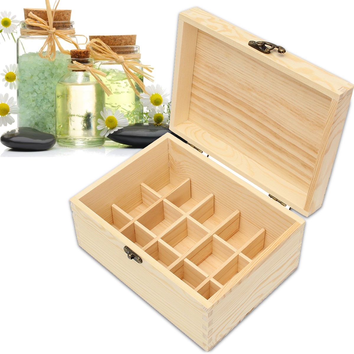 15-Grids-Natural-Wood-Box-Essential-Oils-Storage-Anti-evaporation-Box-Case-1116403