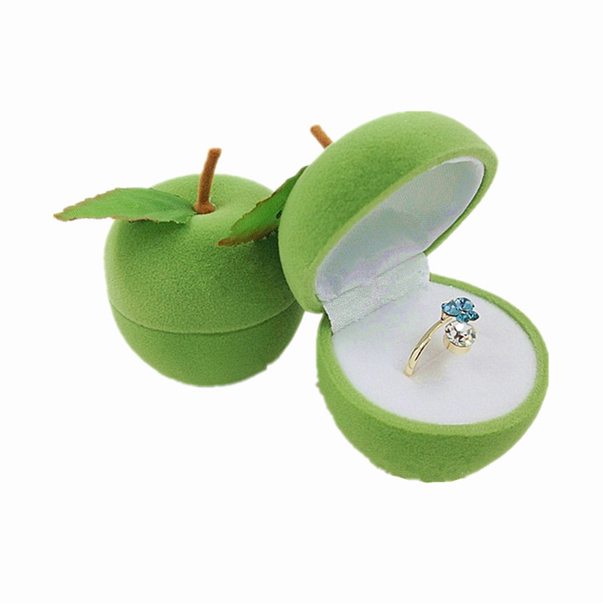Velvet-Apple-Shape-Ring-Earrings-Jewelry-Display-Storage-Box-1023189