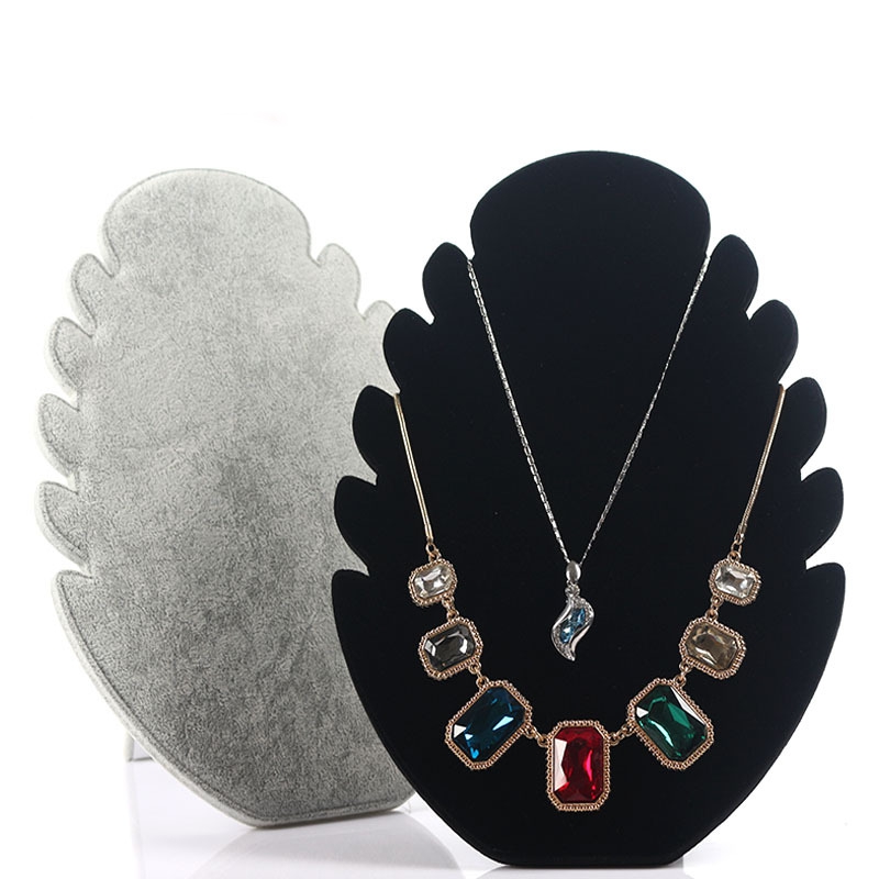 1Pc-GrayBlack-Ice-Velvet-Jewelry-Display-Stand-Necklace-Chain-Jewelry-Holder-1307144