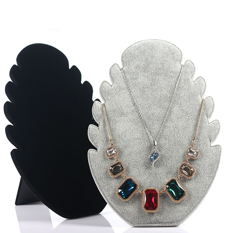 1Pc-GrayBlack-Ice-Velvet-Jewelry-Display-Stand-Necklace-Chain-Jewelry-Holder-1307144