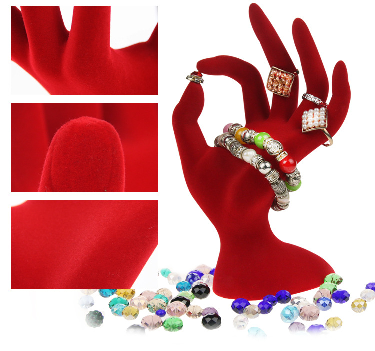 1Pcs-BlackRed-Velvet-Jewelry-Display-Stand-Ring-Bracelet-Necklace-Hanging-Hand-Holder-Show-Rack-1307145