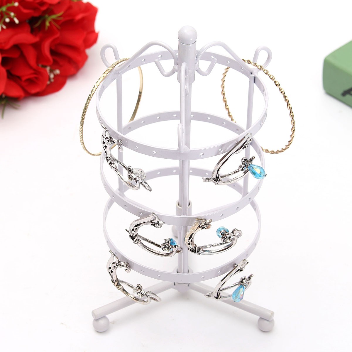 72-Holes-Metal-Round-Shaped-Jewelry-Display-Stand-Holder-Showcase-1028242