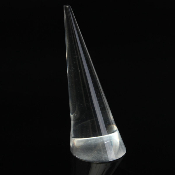 Acrylic-Transparent-Clear-Cone-Shape-Jewelry-Ring-Display-Holder-Stand-983509