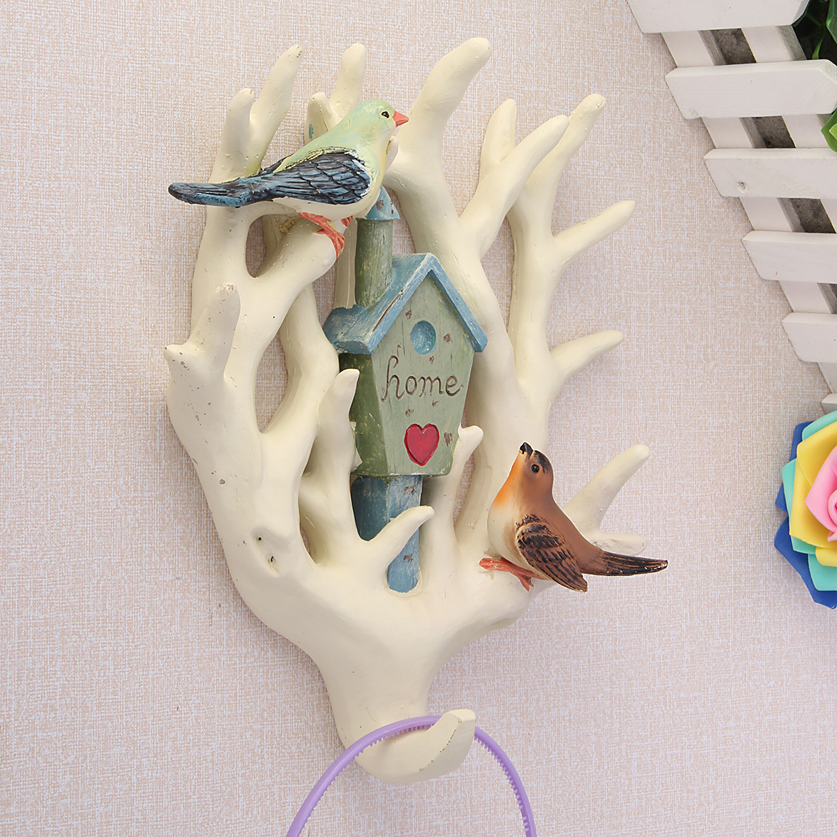 Bird-Parrot-Home-Tree-Seamless-Wall-Hook-Hanger-Home-Decoration-Ornament-1131686
