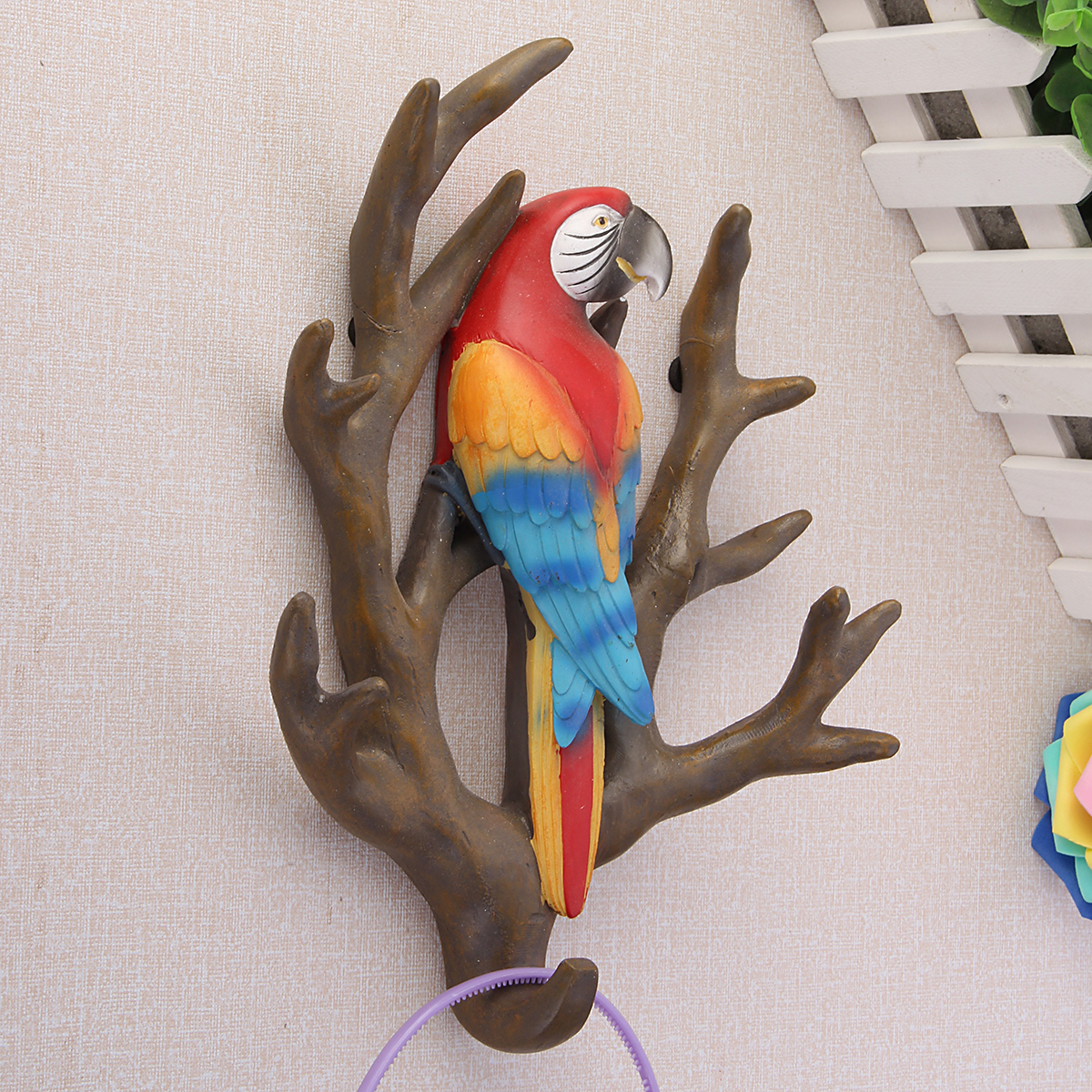 Bird-Parrot-Home-Tree-Seamless-Wall-Hook-Hanger-Home-Decoration-Ornament-1131686