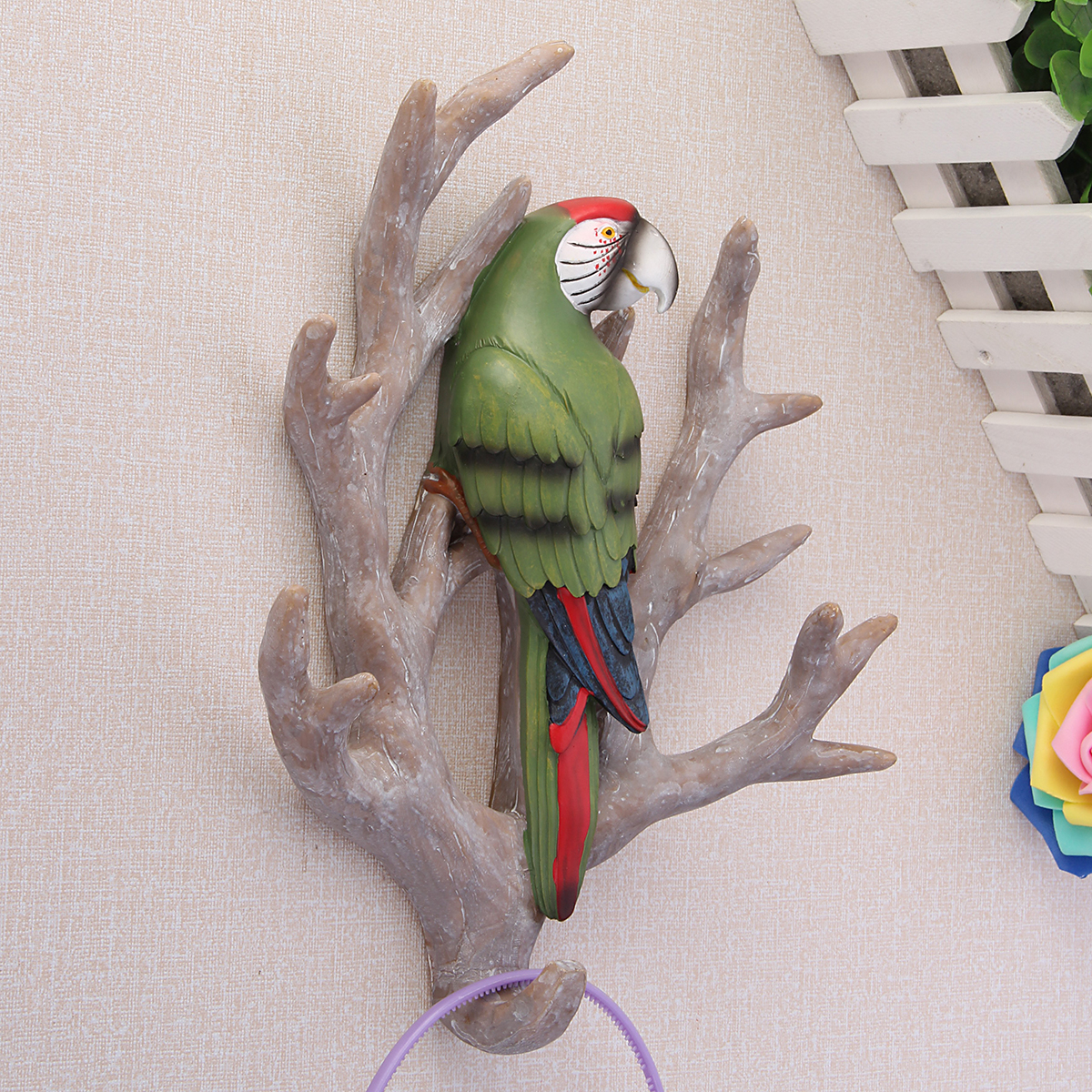 Bird-Parrot-Home-Tree-Seamless-Wall-Hook-Hanger-Home-Decoration-Ornament-1131686