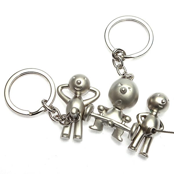 1-PC-Creative-Silver-Mr-P-Boy-Akimbo-Key-Ring-Chain-Fob-Gift-915772