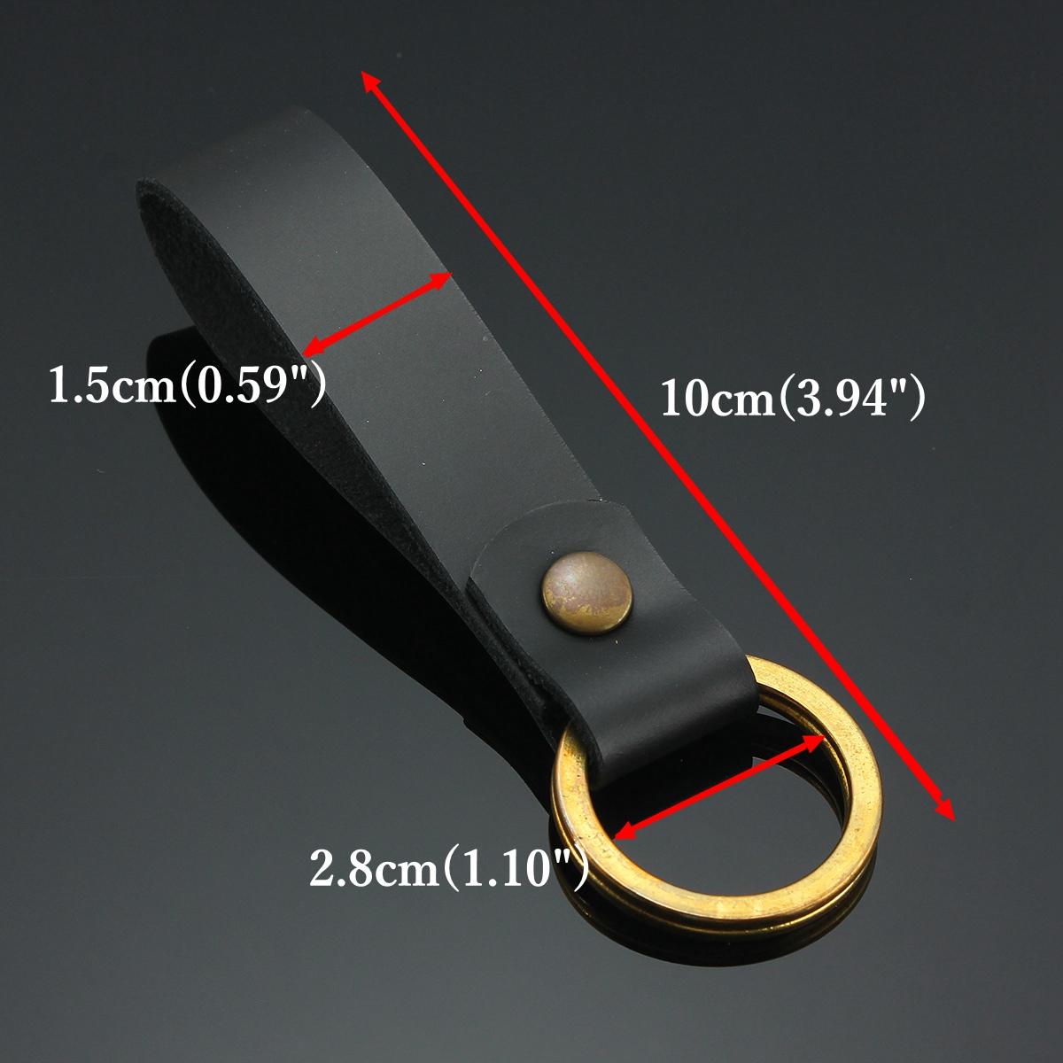 28cm-Black-Leather-Belt-Key-Chain-Ring-Loop-For-Man-1079214