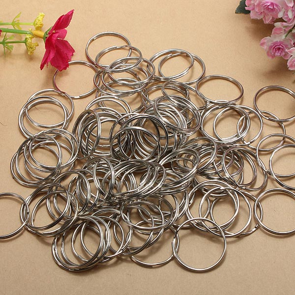 96-100Pcs-25mm-Metal-Split-Rings-Nickel-Steel-Hoop-Key-Rings-914570
