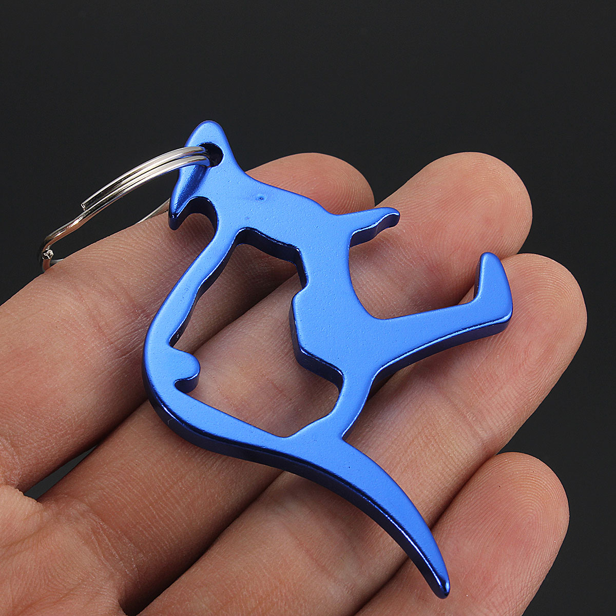 Animal-Kangaroo-Beer-Bottle-Cap-Convenient-Opener-Keyring-Keychain-1047375