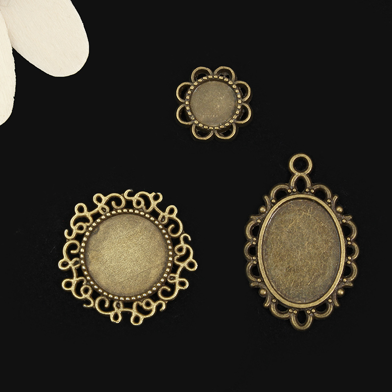 1-Set-Vintage-Pendant-DIY-Design-Round-Base-For-Necklace-Key-Chain-1126476