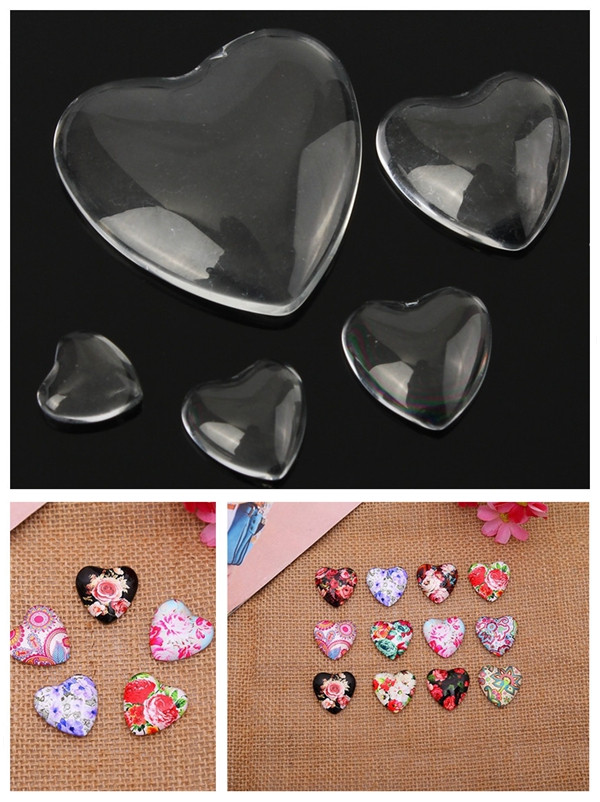 10Pcs-Heart-Shape-Clear-Glass-Cabochon-Dome-DIY-Accessories-1021211