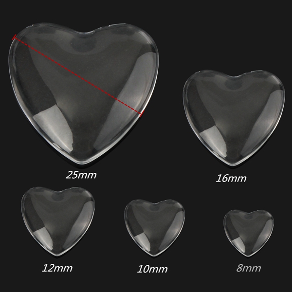 10Pcs-Heart-Shape-Clear-Glass-Cabochon-Dome-DIY-Accessories-1021211