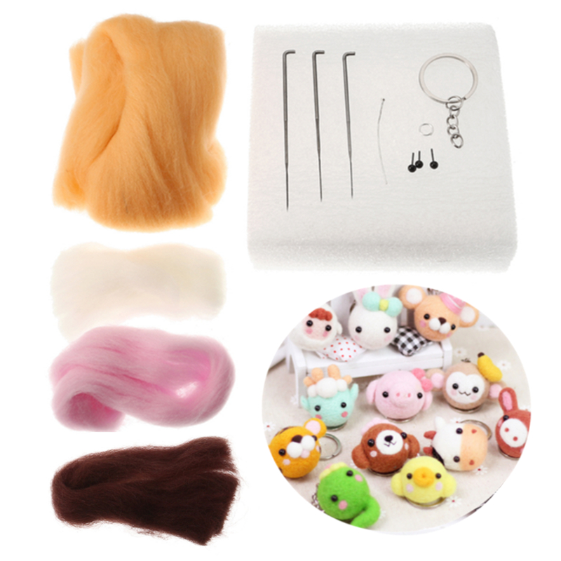 Creative-12-Chinese-Zodiac-Wool-Felt-Animals-Keychain-Wool-Felting-Needle-Kits-DIY-Tools-Craft-Learn-1136896