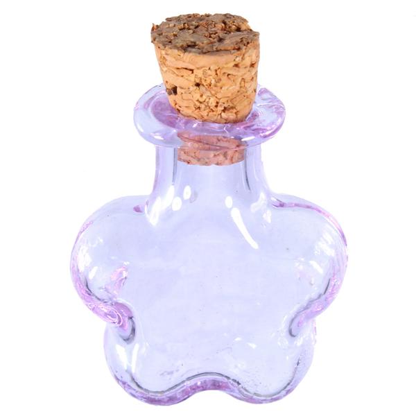 Multicolor-Flower-Shaped-Wishing-Message-Glass-Bottles-Vials-With-Cork-985931