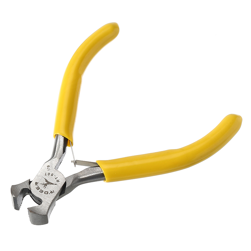 125mm-Carbon-Steel-Yellow-Mini-Nail-Pliers-Oblique-Mouth-for-DIY-Jewelry-Making-Craft-Tool-1229973