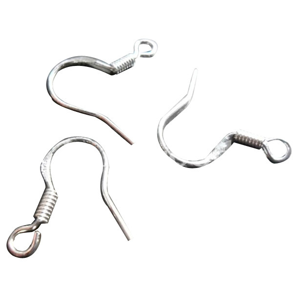Silver-Plated-Unisex-Fish-Dangle-Metal-Earring-Hooks-Coil-DIY-Finding-49528