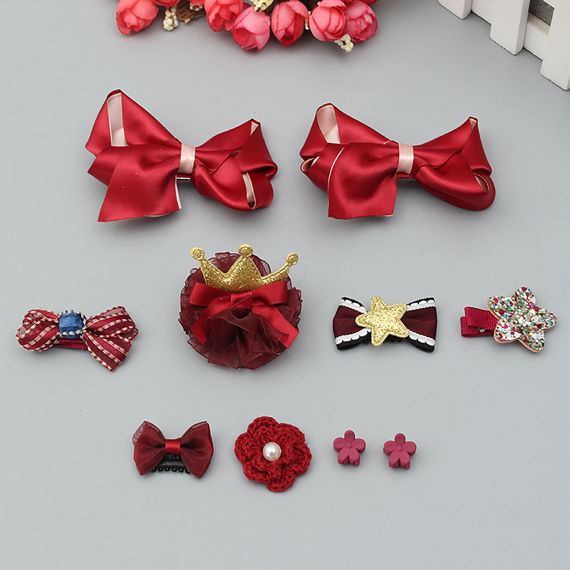 Cute-Bowknot-Flower-Star-Fuzz-Ball-Baby-Hairpin-Kids-Jewelry-Set-1141660