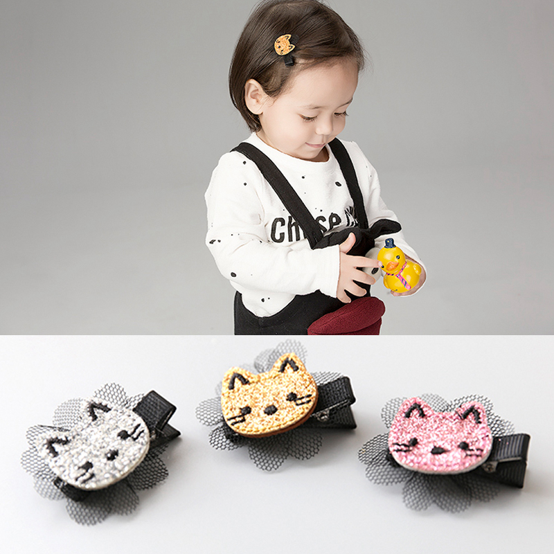 Cute-Gold-Silver-Pink-Color-Shiny-Cat-Hairpin-Flower-Lace-Hair-Clip-Kids-Hair-Accessories-1167682