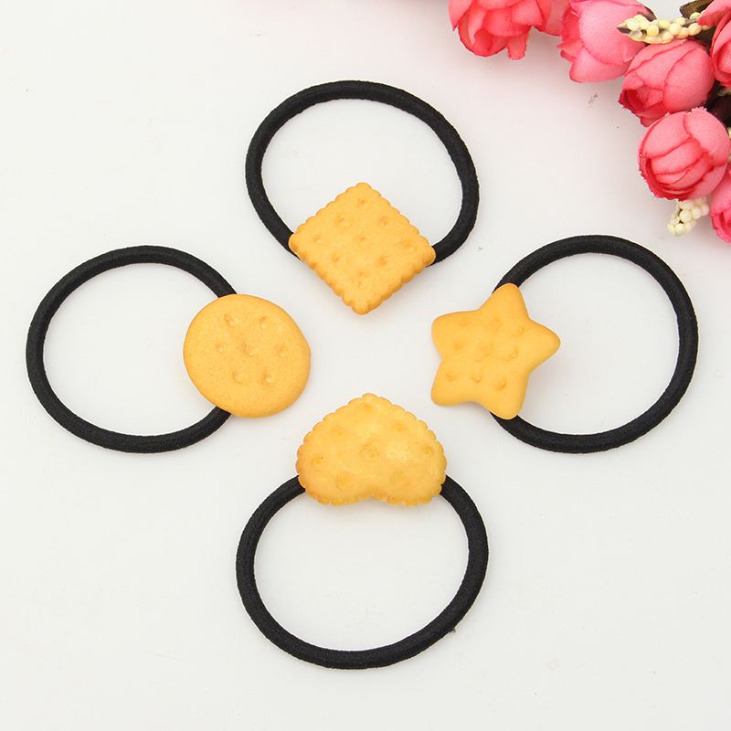 Cute-Simulated-Biscuit-Hair-Ring-Band-Star-Heart-Circular-Geometric-Kids-Jewelry-1143737