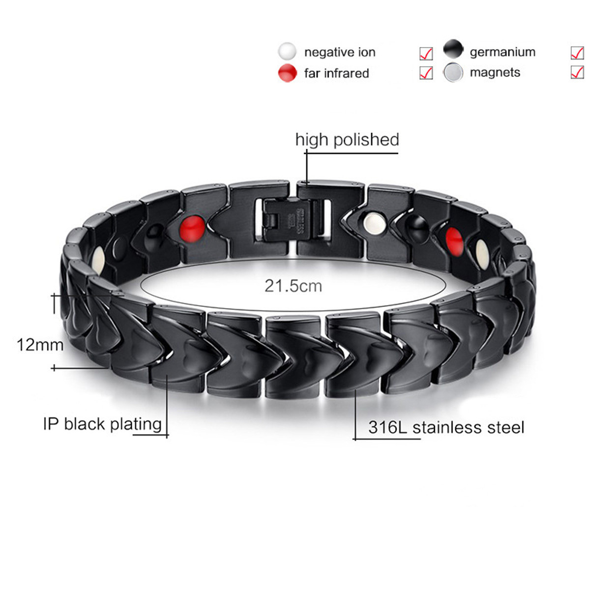 Men-Punk-Magnetic-316L-Stainless-Steel-Black-Bracelet-1064272