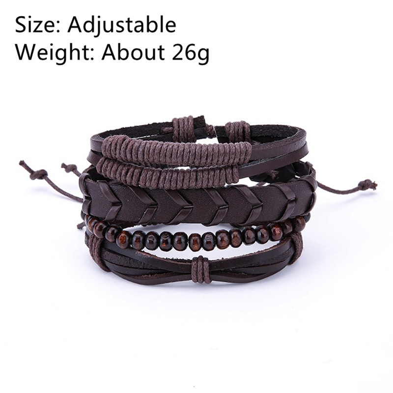 1-Set-Adjustable-Multilayer-Mens-Bracelets-Retro-Punk-Wood-Beads-Brown-Leather-Bracelet-for-Men-1286787