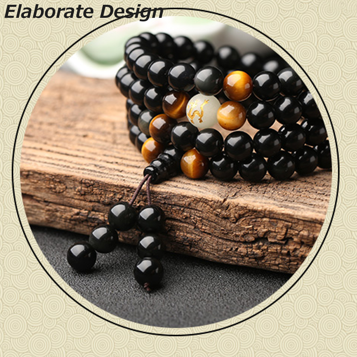 108-Beads-Black-Onyx-Luminous-Yoga-Dragon-Mala-Bracelet-Multilayer-Vintage-Beaded-Bracelet-1362814