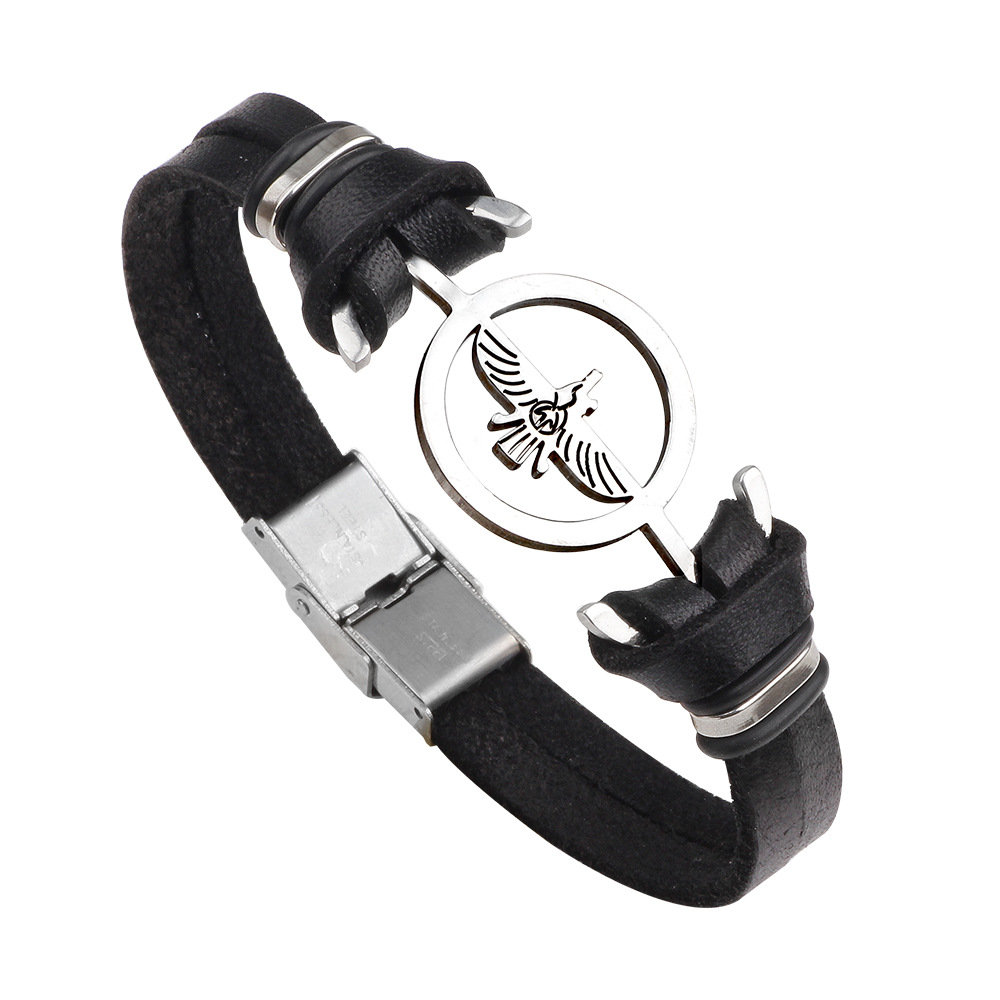 Fashion-Stainless-Steel-Eagle-Charm-Genuine-Leather-Bracelet-Men-Jewelry-1228181