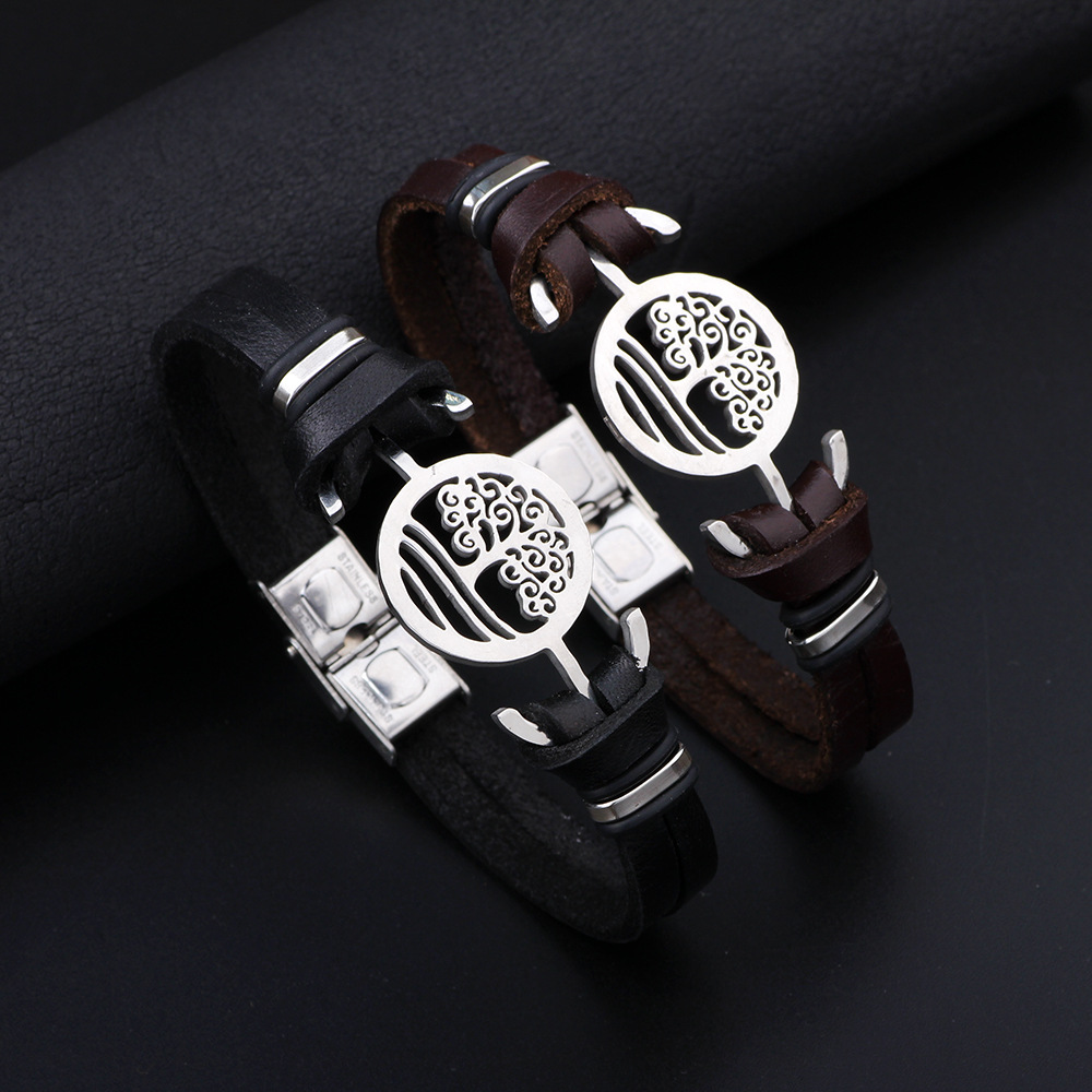 Fashion-Stainless-Steel-Eagle-Charm-Genuine-Leather-Bracelet-Men-Jewelry-1228181