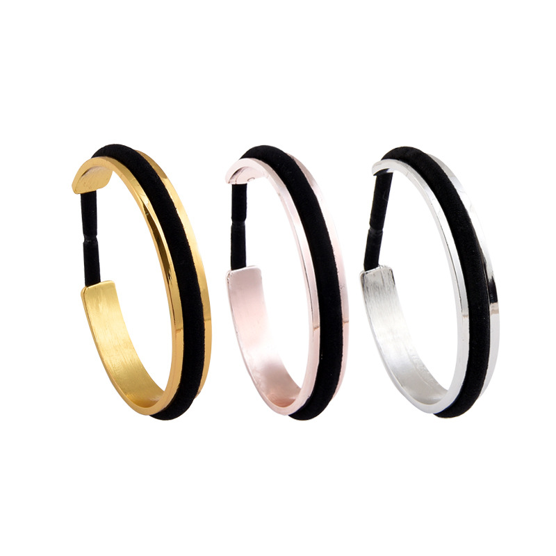 Trendy-Hair-Tie-Bracelet-Gold-Silver-Color-Black-Rope-Open-Cuff-Bracelets-for-Women-1269519
