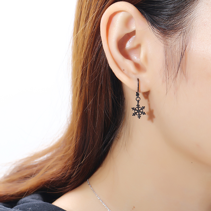 1-Piece-Titanium-Steel-Earrings-Black-Silver-Gold-316L-Stainless-Steel-Snowflake-Men-Women-Jewelry-1183839