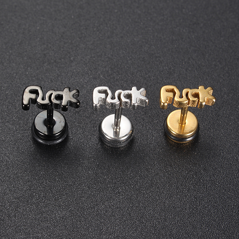 1pc-Letters-Words-Titanium-Steel-Punk-Unisex-Earring-Jewelry-1137242