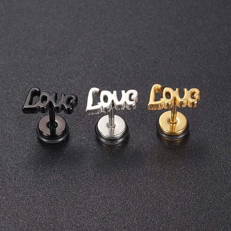 1pc-Love-Letters-Words-Punk-Titanium-Steel-Trendy-Earring-Female-Male-Jewelry-1137245