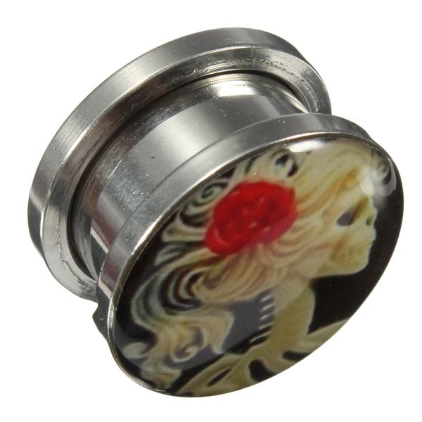 1pc-Stainless-Steel-Pretty-Girl-Flared-Ear-Plugs-Expander-Tunnel-Piercing-992937