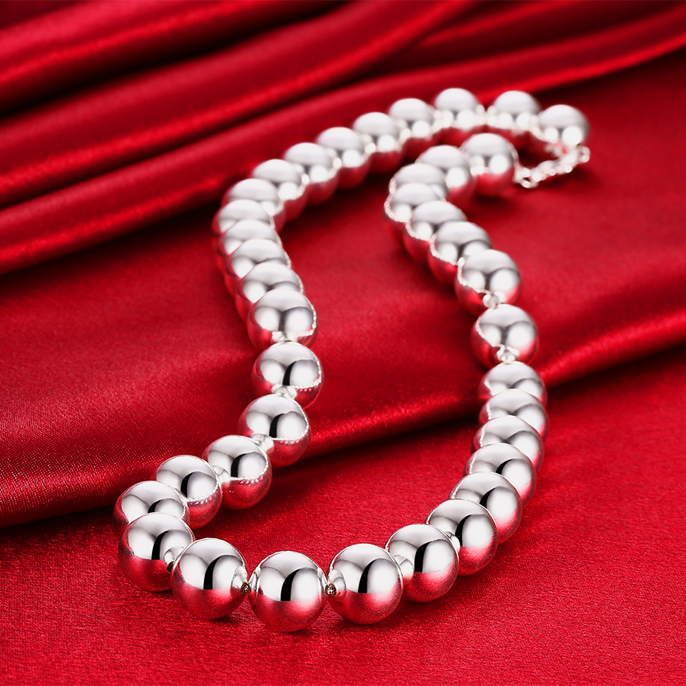 14mm-Beads-Men-Silver-Plated-Necklace-Chain-Lucky-Jewelry-For-Prayer-1117392