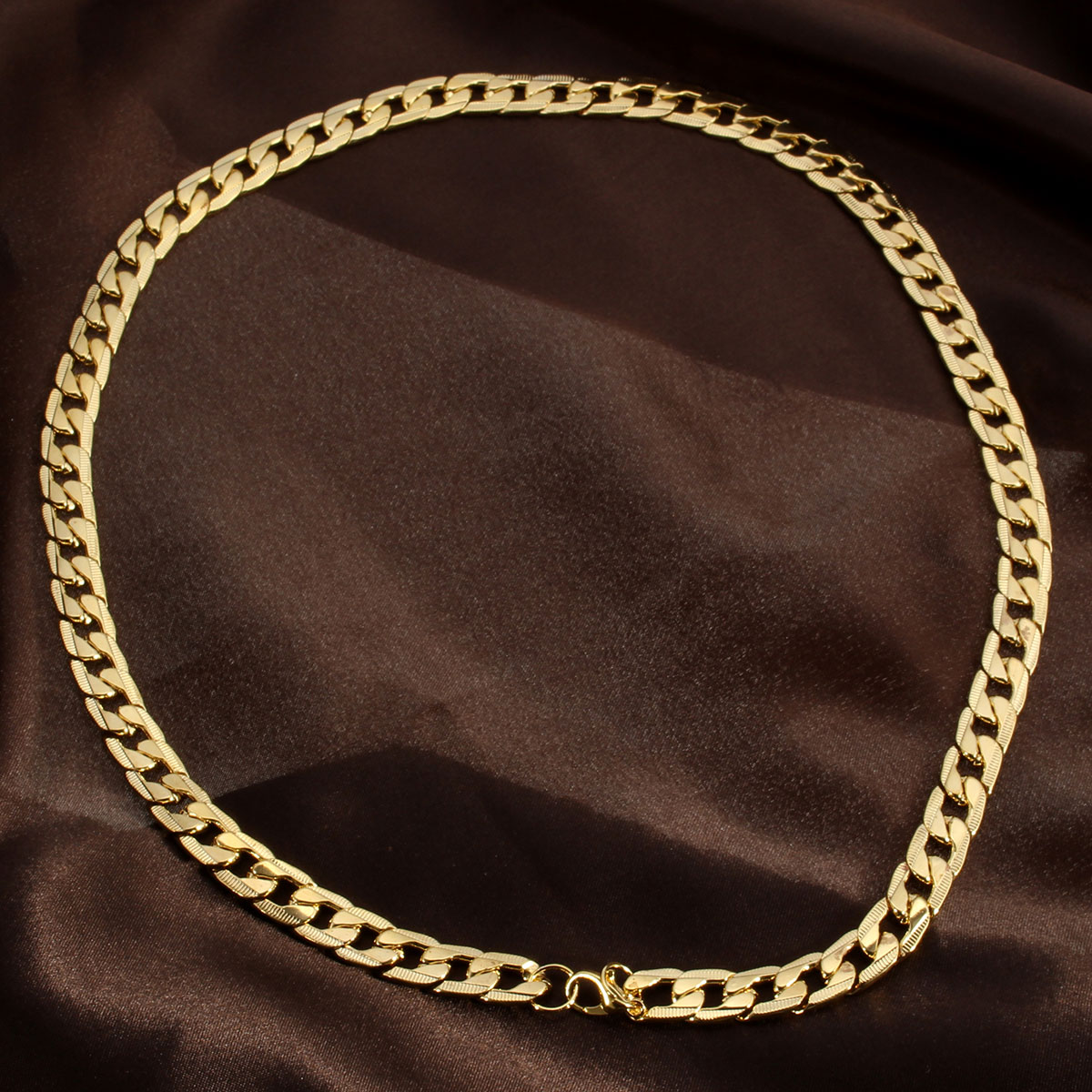 18K-Gold-Plated-10mm-Men-Chain-24inch-Necklace-Jewelry-1024889