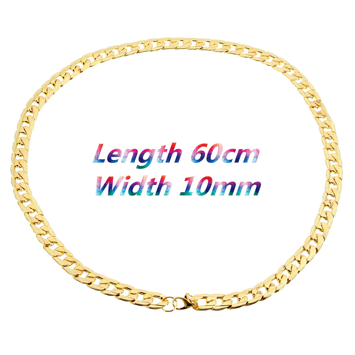 18K-Gold-Plated-10mm-Men-Chain-24inch-Necklace-Jewelry-1024889