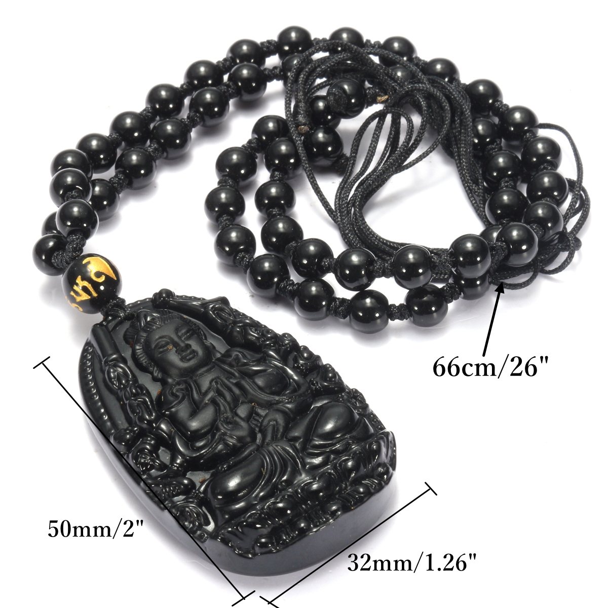 Black-Obsidian-Goddess-Mercy-Amulet-Pendant-Necklace-Prayer-1092650