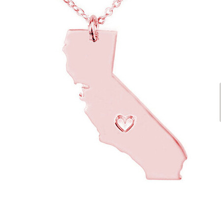 California-United-States-Map-Necklace-Love-Heart-925-Silver-Plated-Chain-1026056