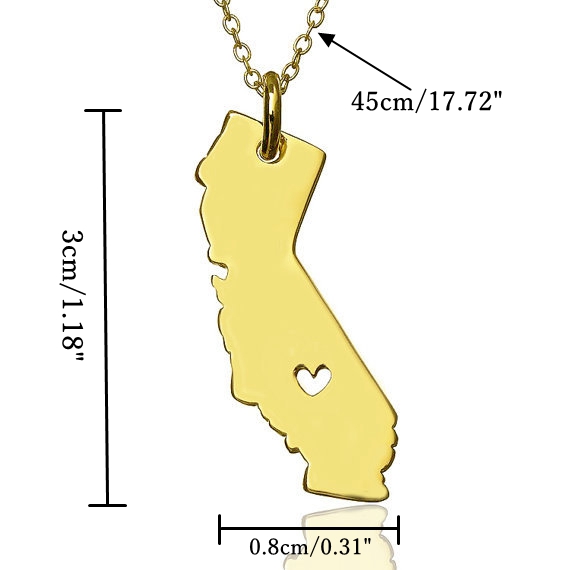 California-United-States-Map-Necklace-Love-Heart-925-Silver-Plated-Chain-1026056