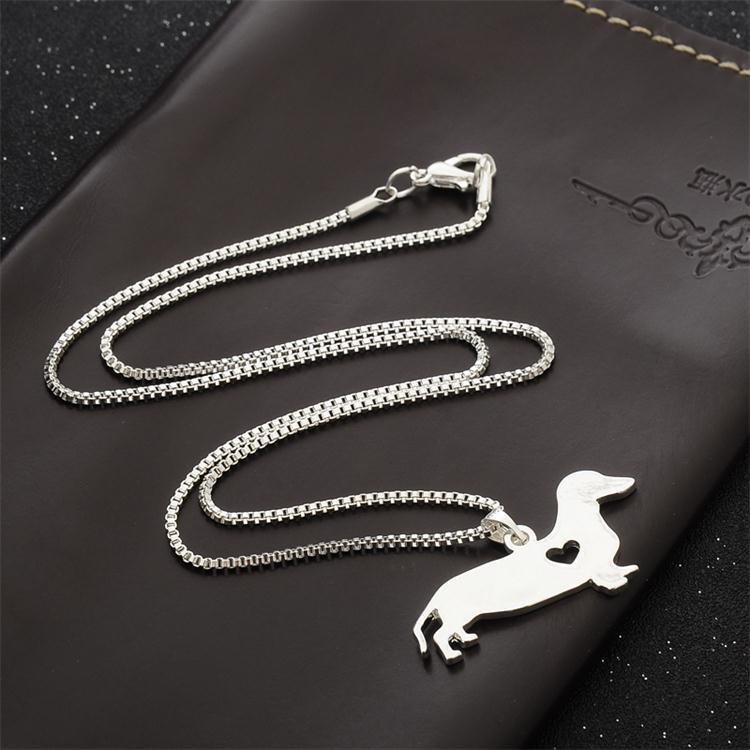 Silver-Love-Dog-Heart-Pendant-Charm-Women-Necklace-Chain-1137254