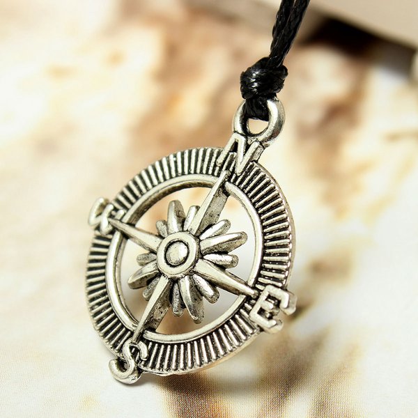 Unsiex-Silver-Plated-Tibetan-Charm-Leather-Cord-Pendant-Necklace-939213
