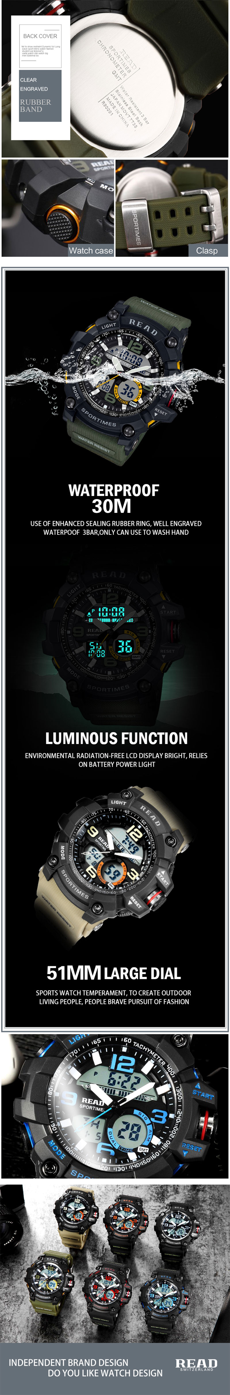 READ-R90001-Dual-Display-Digital-Watch-Chronograph-Waterproof-Alarm-Men-Quartz-Wrist-Watch-1284958