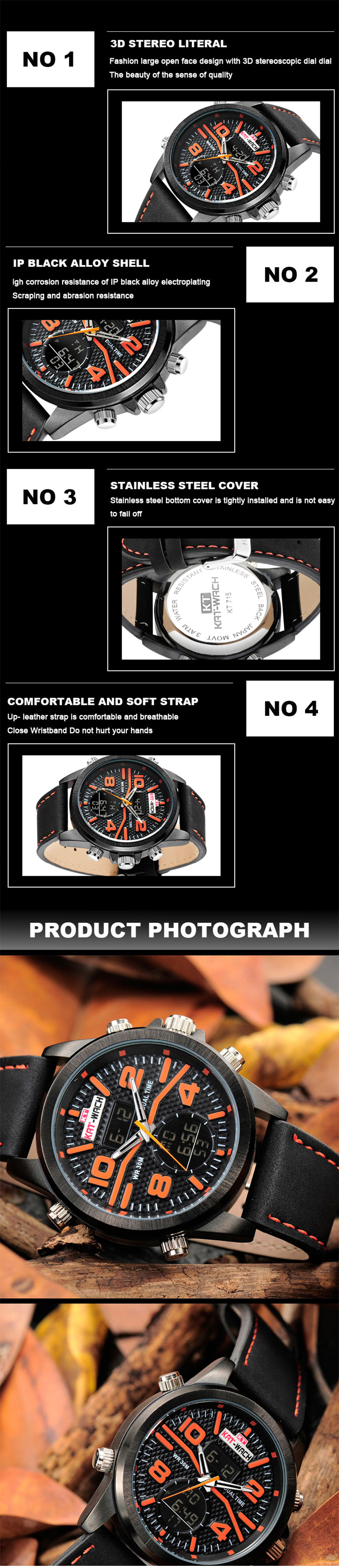 KAT-WACH-KT715-Dual-Display-Digital-Watch-Large-Numbers-Leather-Chronograph-Men-Outdoor-Sport-Watch-1290470