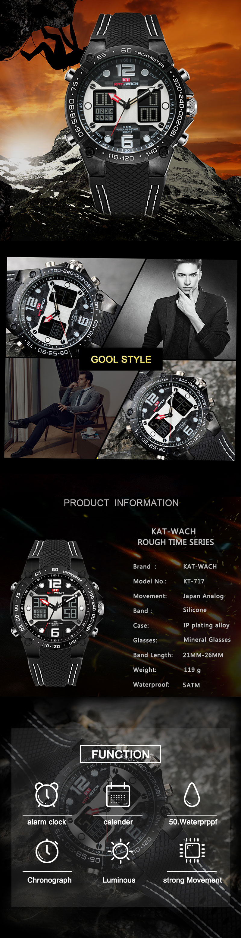 KAT-WACH-KT717-Dual-Display-Digital-Watch-Cozy-Silicone-Strap-Luminous-Chronograph-Men-Sport-Watch-1286731